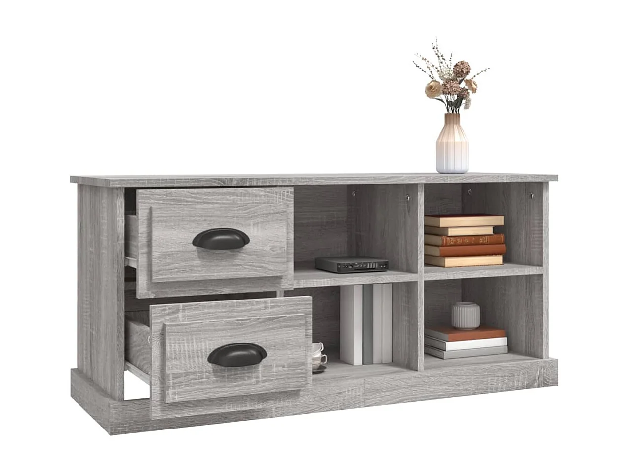 Landisville  Meuble TV sonoma gris 102x35,5x47,5 cm bois d'ingénierie
