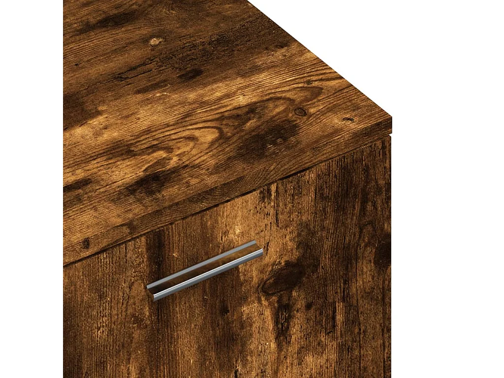 Teodoro Giuseppe  Mueble de TV madera de ingeniería roble ahumado 120x34x37 cm