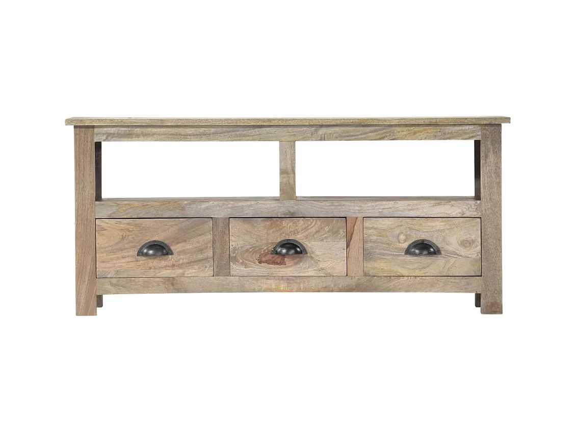 Garden Furniture -  Meuble TV 110x30x50 cm Bois massif de manguier