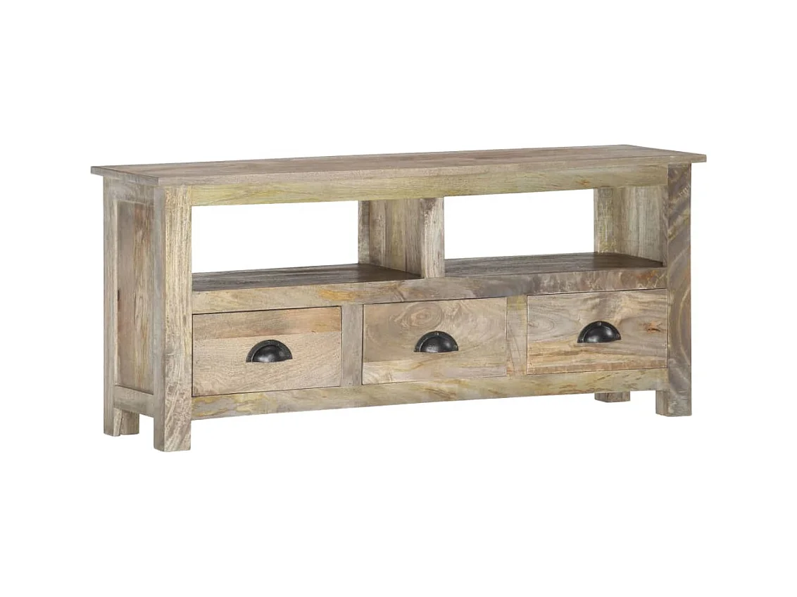 Garden Furniture -  Meuble TV 110x30x50 cm Bois massif de manguier
