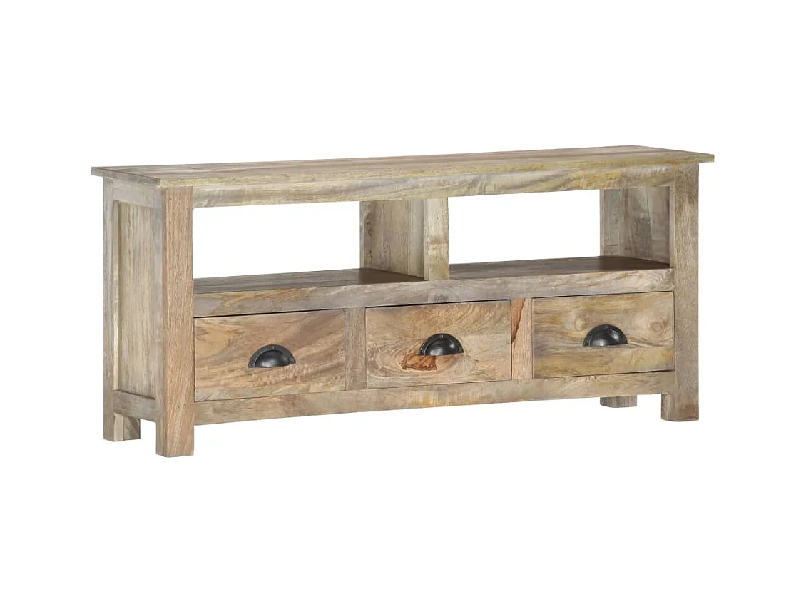 Garden Furniture -  Meuble TV 110x30x50 cm Bois massif de manguier