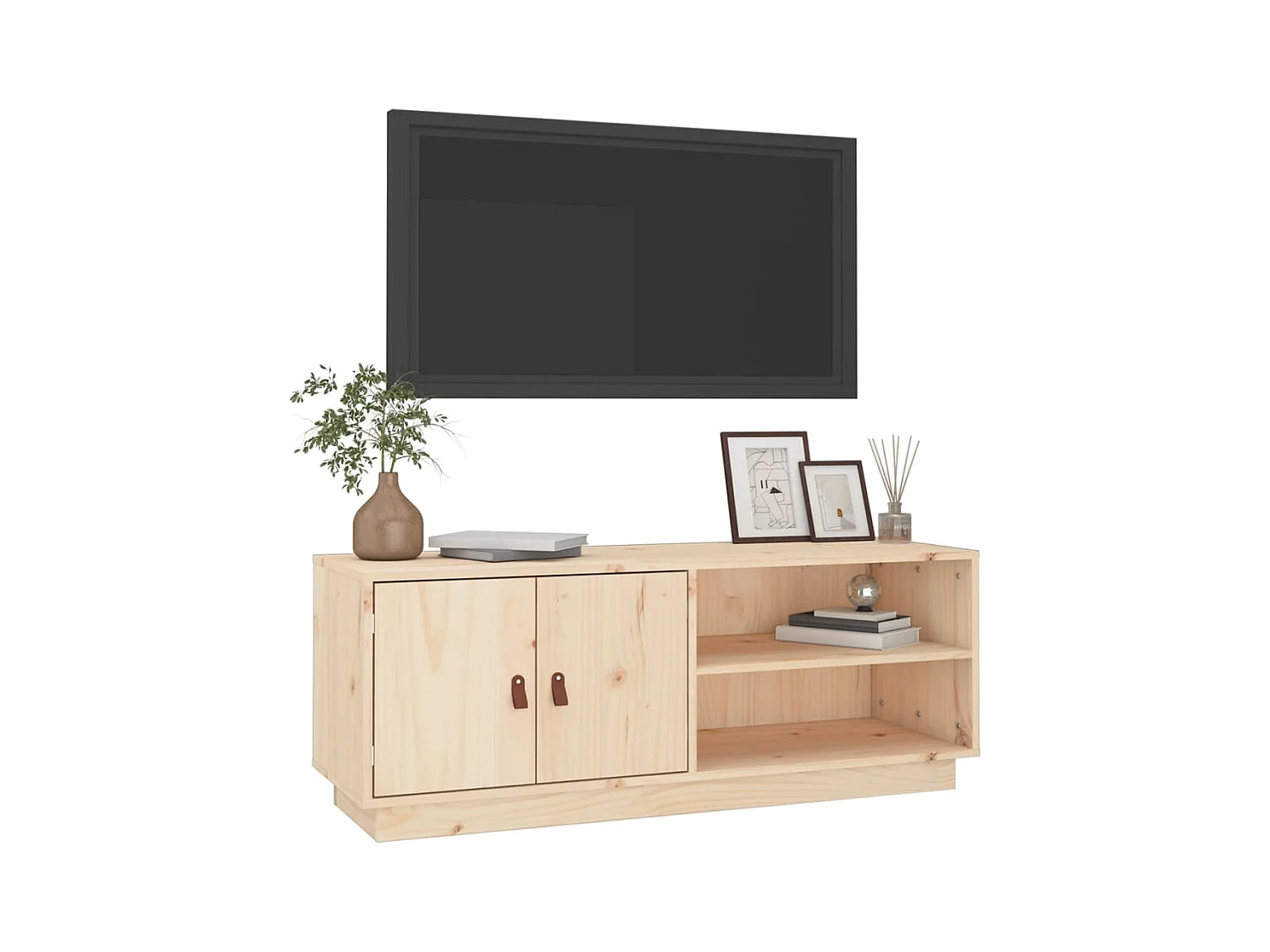 Sofia Marie  Meuble TV 105x34x40 cm Bois de pin massif