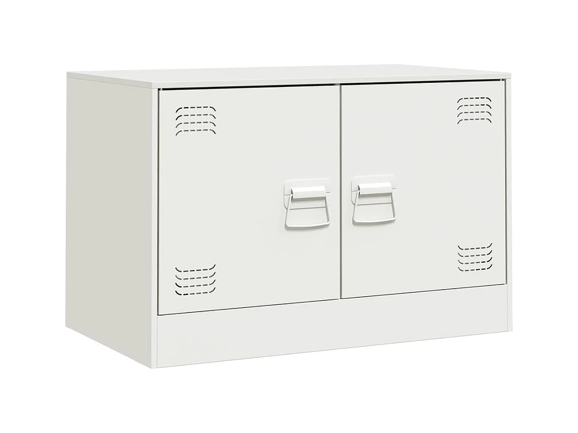 Castlerea  Meubles TV 2 pcs blanc 67x39x44 cm acier