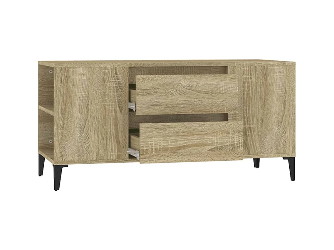Hermiston  Meuble TV Chêne sonoma 102x44,5x50 cm Bois d'ingénierie