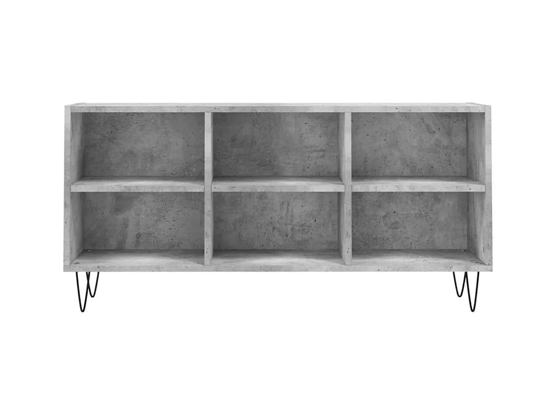 Cemre  Meuble TV gris béton 103,5x30x50 cm bois d'ingénierie