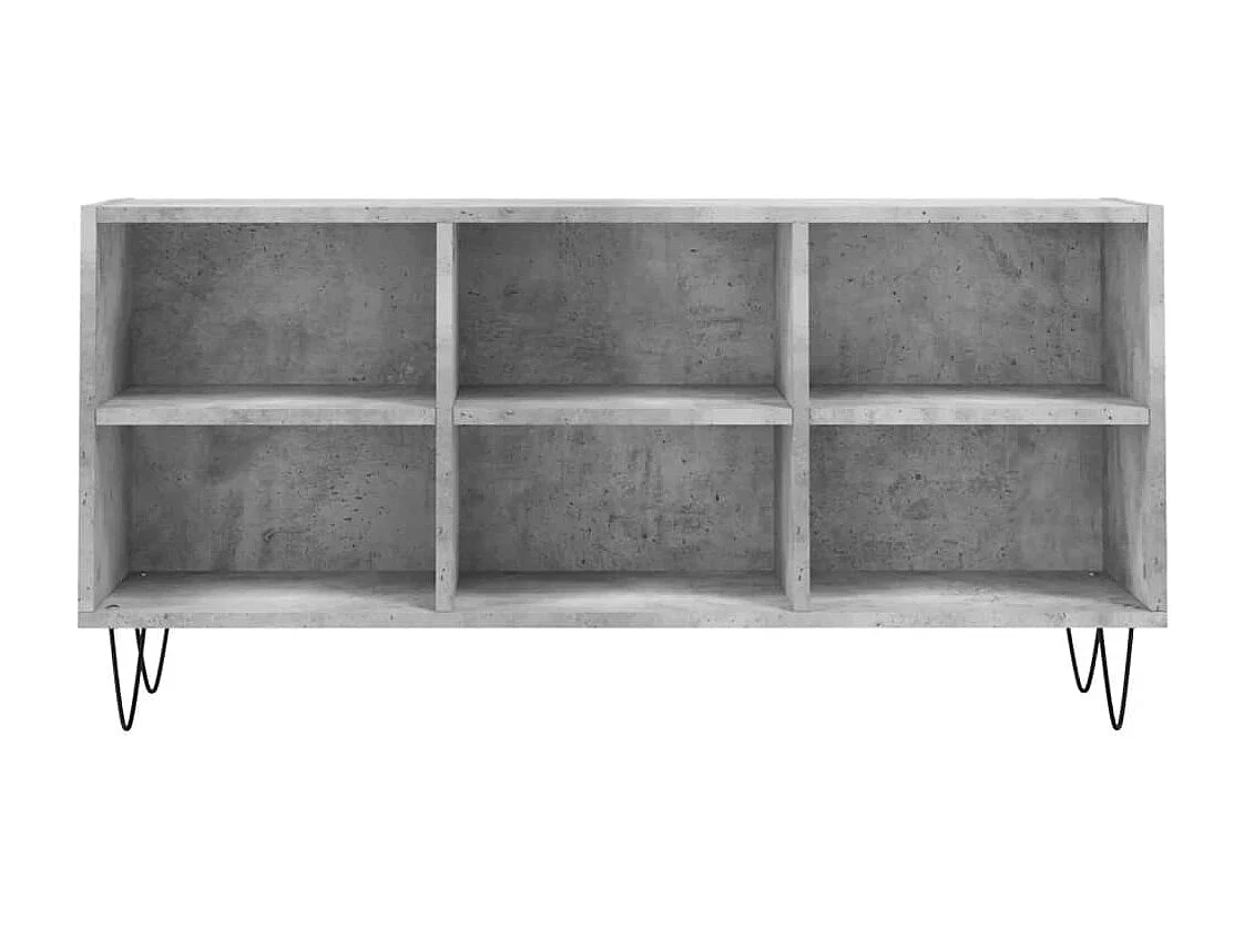 Cemre  Mueble de TV madera de ingeniería gris hormigón 103,5x30x50 cm
