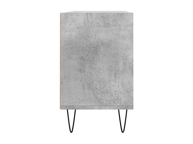 Cemre  Meuble TV gris béton 103,5x30x50 cm bois d'ingénierie