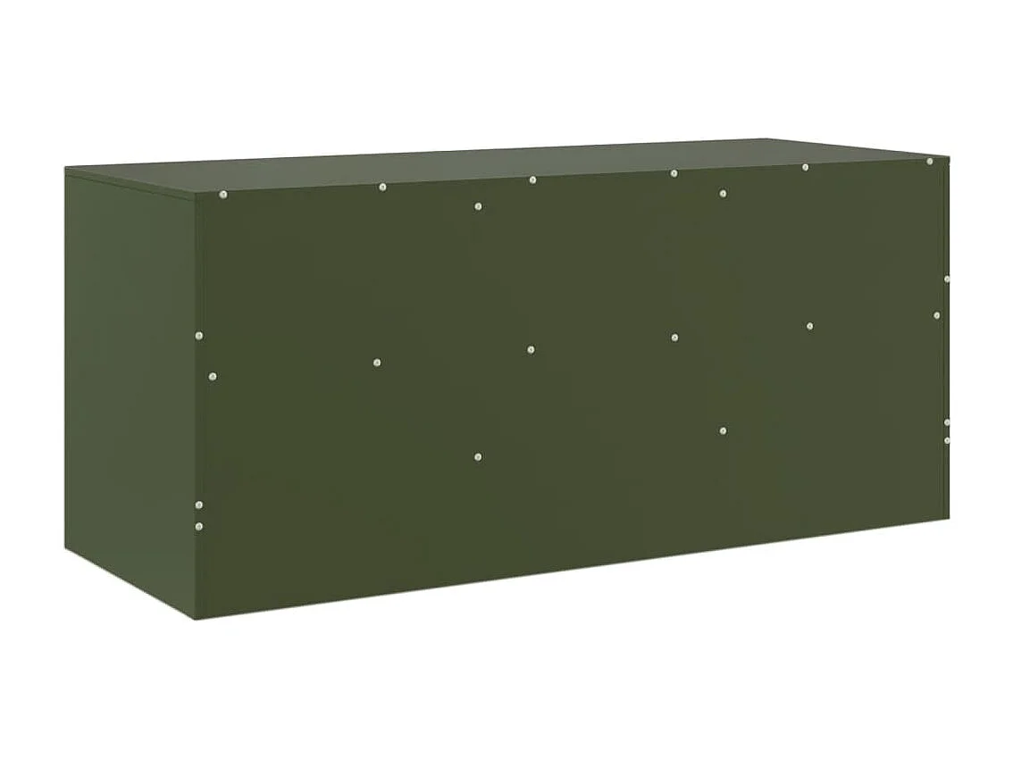 Dafina  Meuble TV vert olive 99x39x44 cm acier