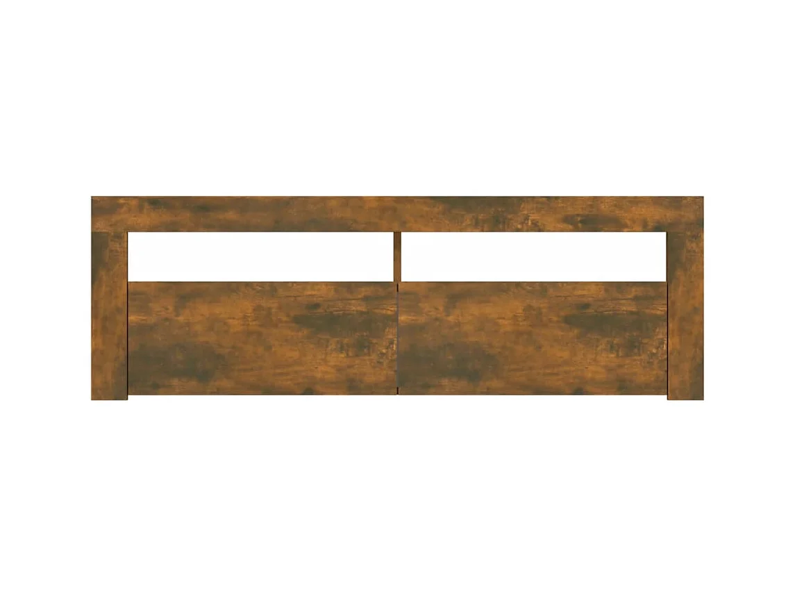 Afet  Meuble TV avec lumières LED Chêne fumé 120x35x40 cm