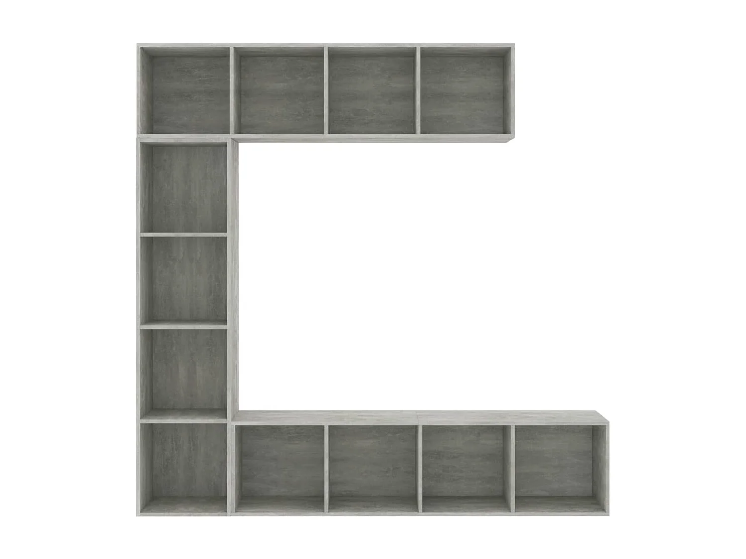 Elida  3-delige Boekenkast-/tv-meubelset 180x30x180 cm betongrijs