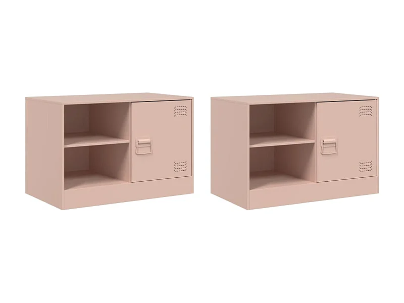 Borrego Springs  Meubles TV 2 pcs rose 67x39x44 cm acier