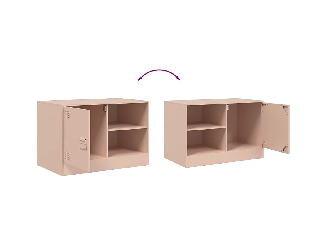 Borrego Springs  Meubles TV 2 pcs rose 67x39x44 cm acier