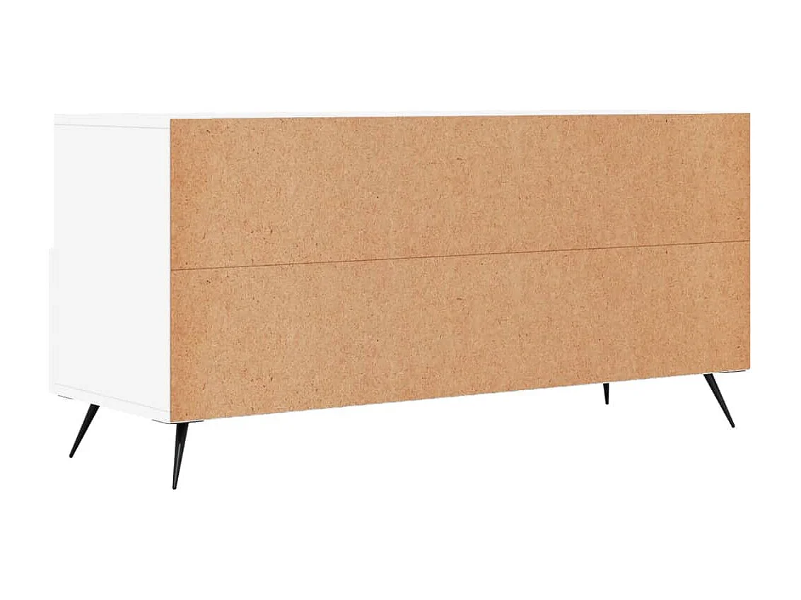 Qandrel  Meuble TV blanc 102x36x50 cm bois d'ingénierie