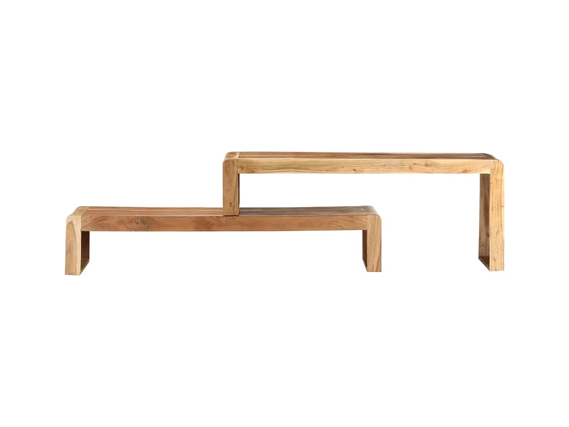 Garden Furniture -  Meubles TV 2 pcs Bois d'acacia massif