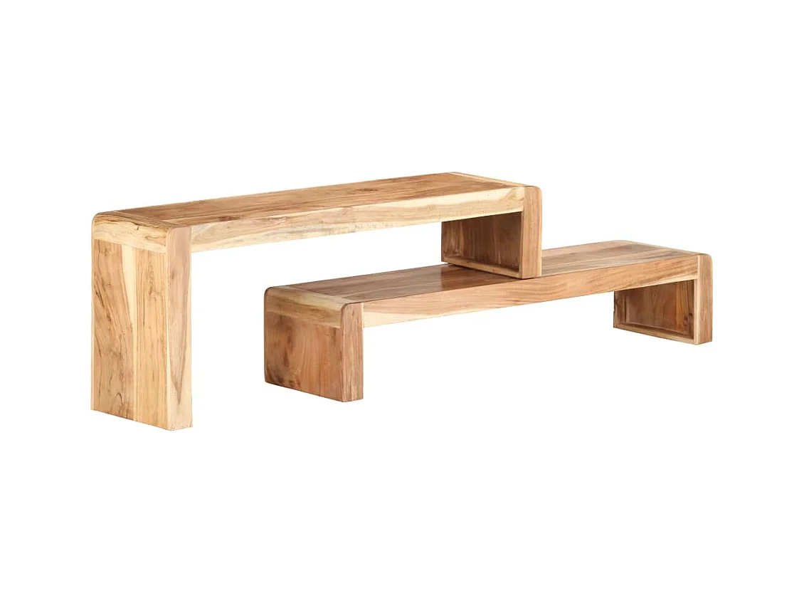 Garden Furniture -  Meubles TV 2 pcs Bois d'acacia massif