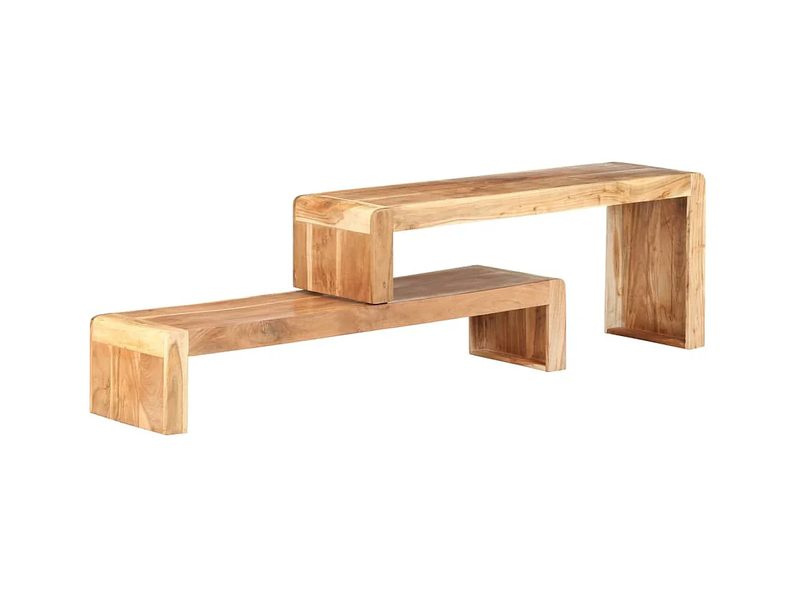 Garden Furniture -  Meubles TV 2 pcs Bois d'acacia massif