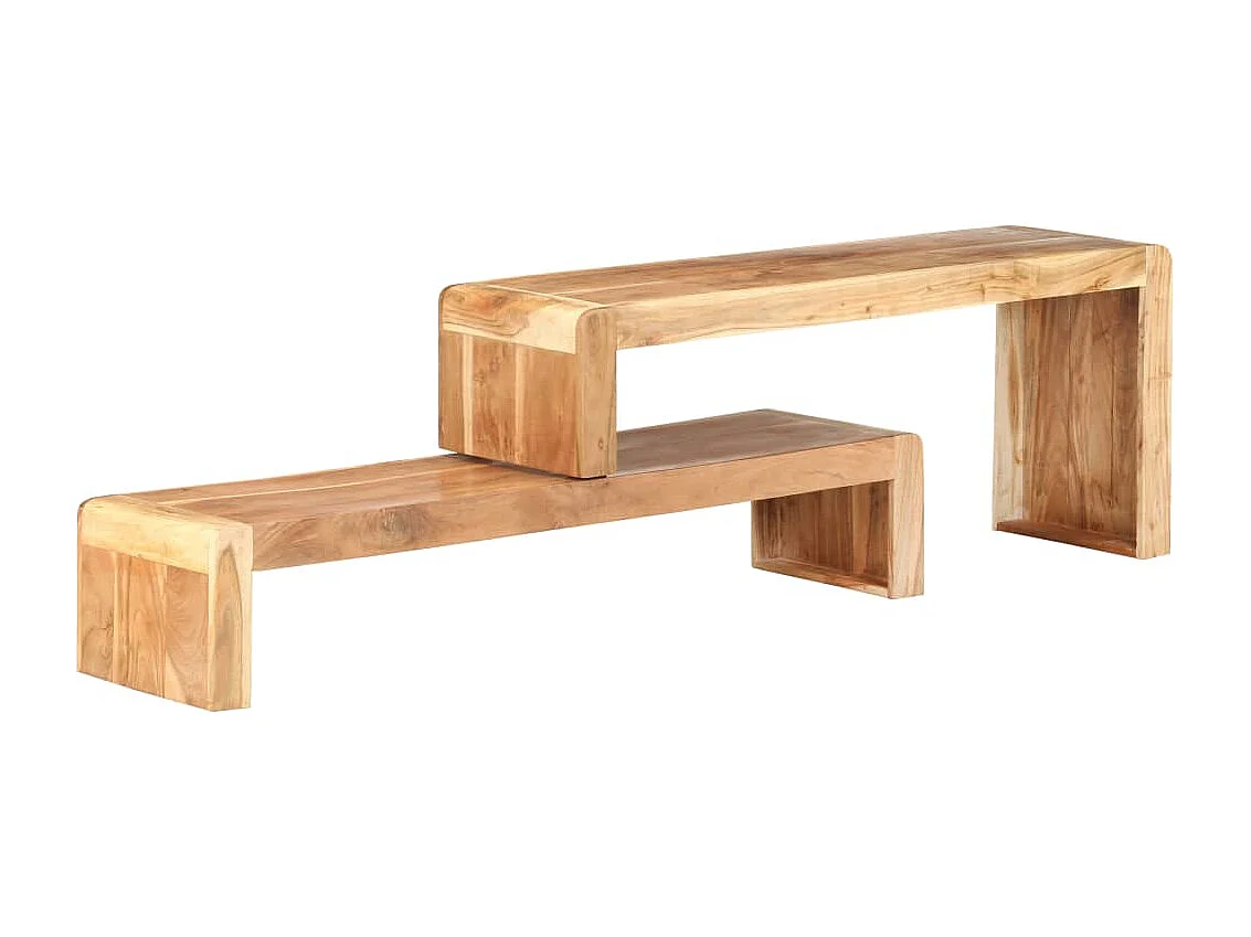 Garden Furniture -  Meubles TV 2 pcs Bois d'acacia massif