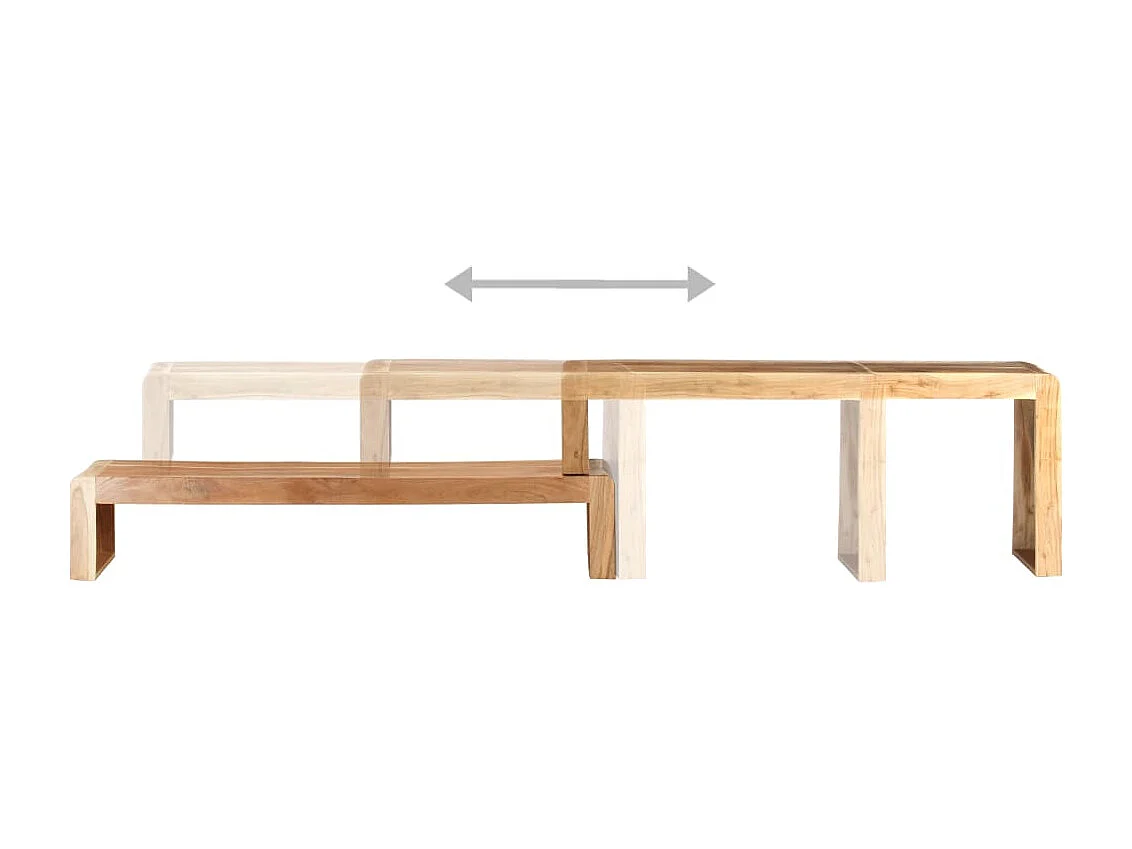 Garden Furniture -  Meubles TV 2 pcs Bois d'acacia massif
