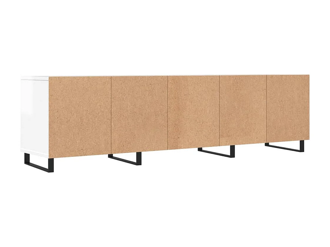 Hørning  Tv-meubel 150x30x44,5 cm bewerkt hout hoogglans wit