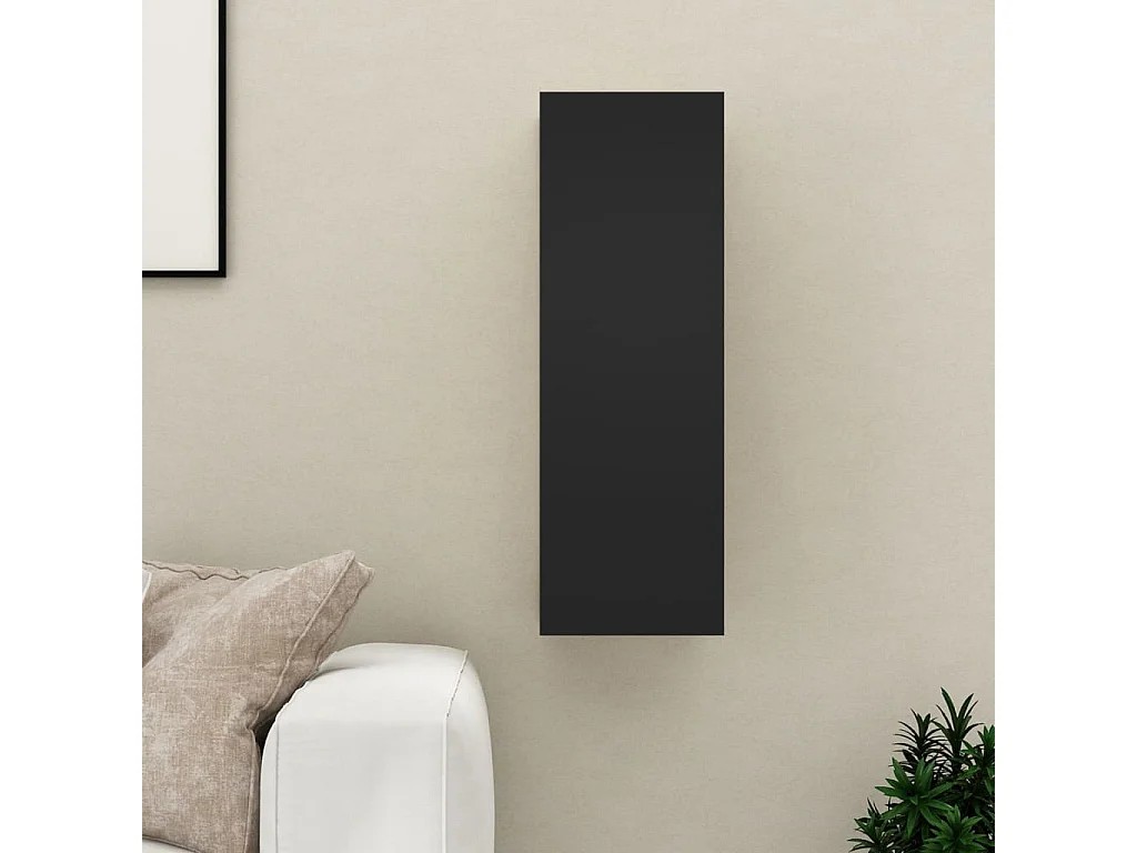 Hoeselt  Meuble TV Noir 30,5x30x90 cm Bois d’ingénierie