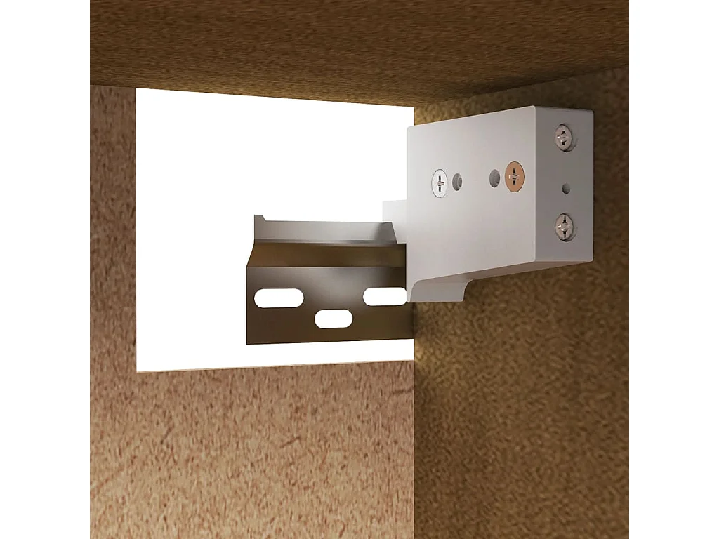 Licata  Muebles para TV 3 piezas madera maciza de pino marrón miel