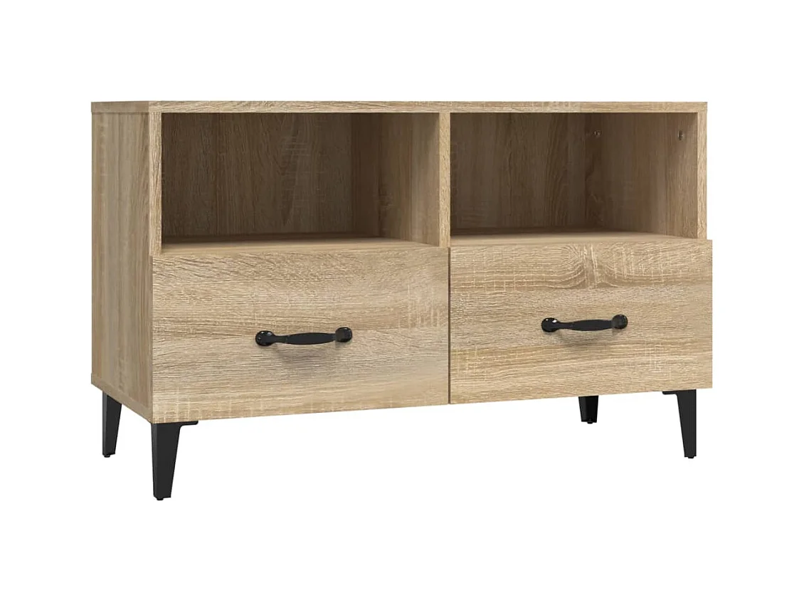 Elben  Tv-meubel 80x36x50 cm bewerkt hout sonoma eiken