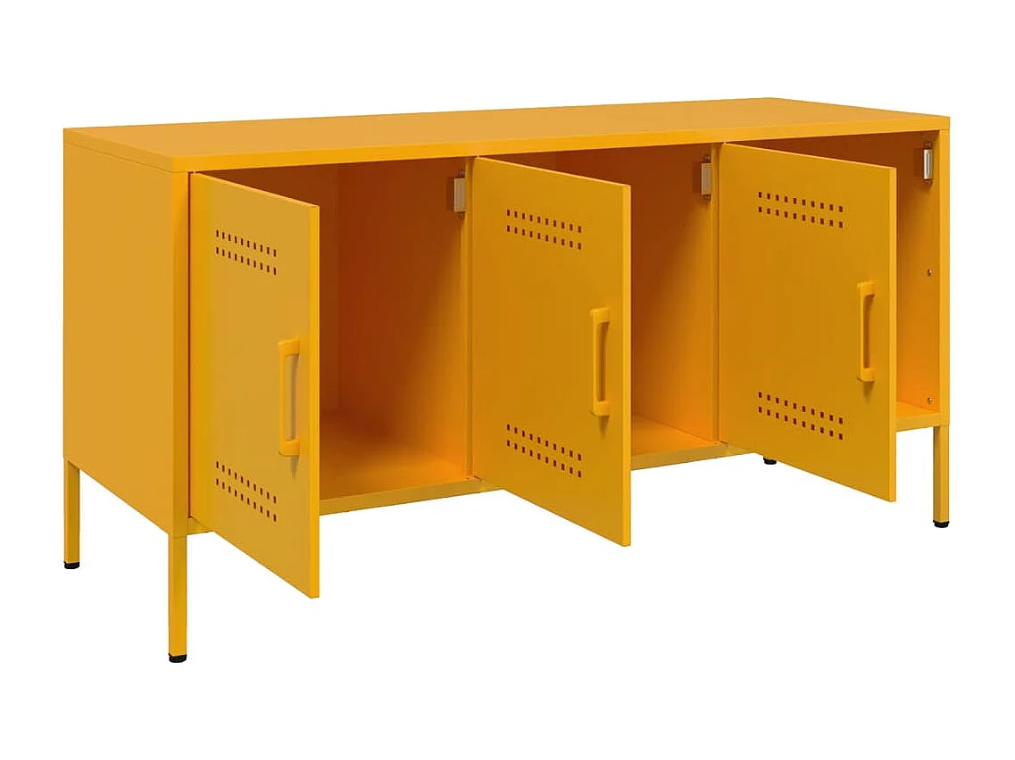 Yelda  Meuble TV jaune moutarde 100,5x39x50,5 cm acier