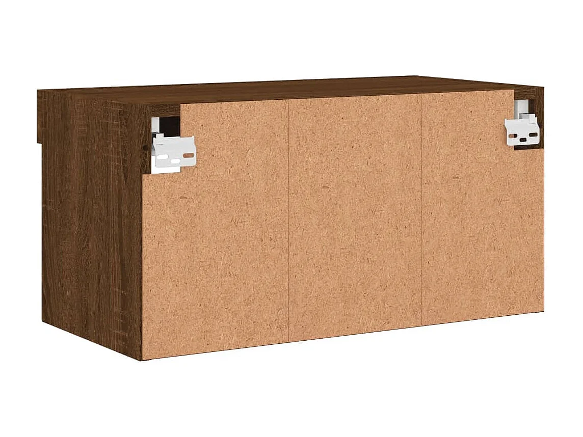 Mano  Meuble TV avec lumières LED chêne marron 60x30x30 cm