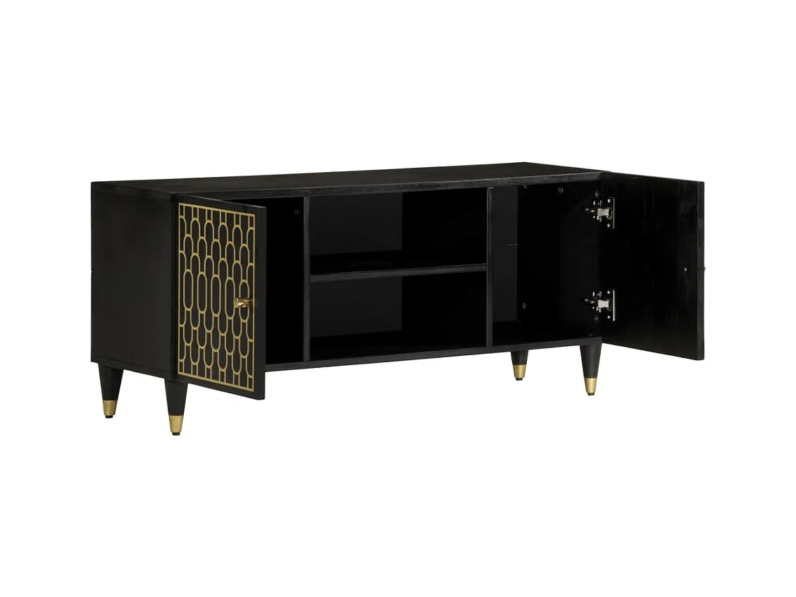 Stéphanie-Marie  Meuble TV 105x33x46 cm Bois massif de manguier