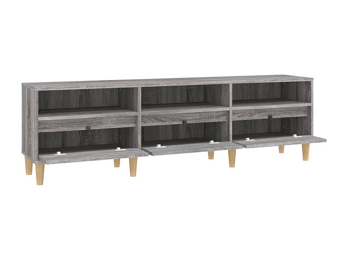 Lin  Meuble TV Sonoma gris 150x30x44,5 cm bois d'ingénierie