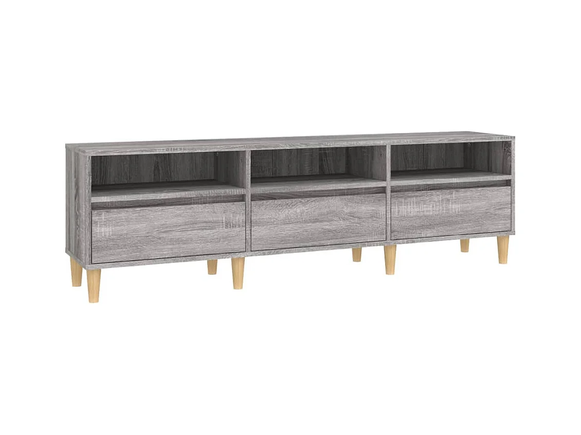 Lin  Tv-meubel 150x30x44,5 cm bewerkt hout grijs sonoma eikenkleurig