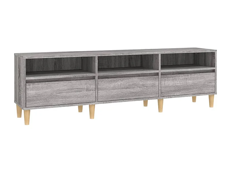 Lin  Tv-meubel 150x30x44,5 cm bewerkt hout grijs sonoma eikenkleurig