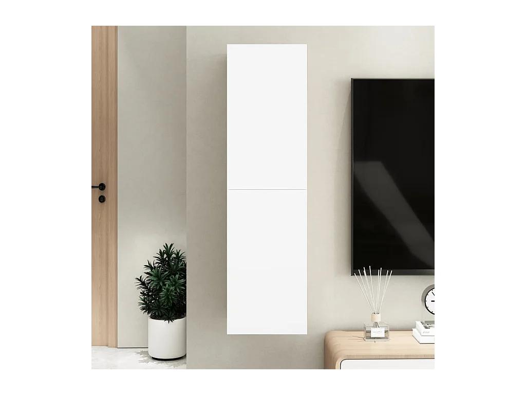 Hoeselt  Tv-meubel 30,5x30x110 cm bewerkt hout wit