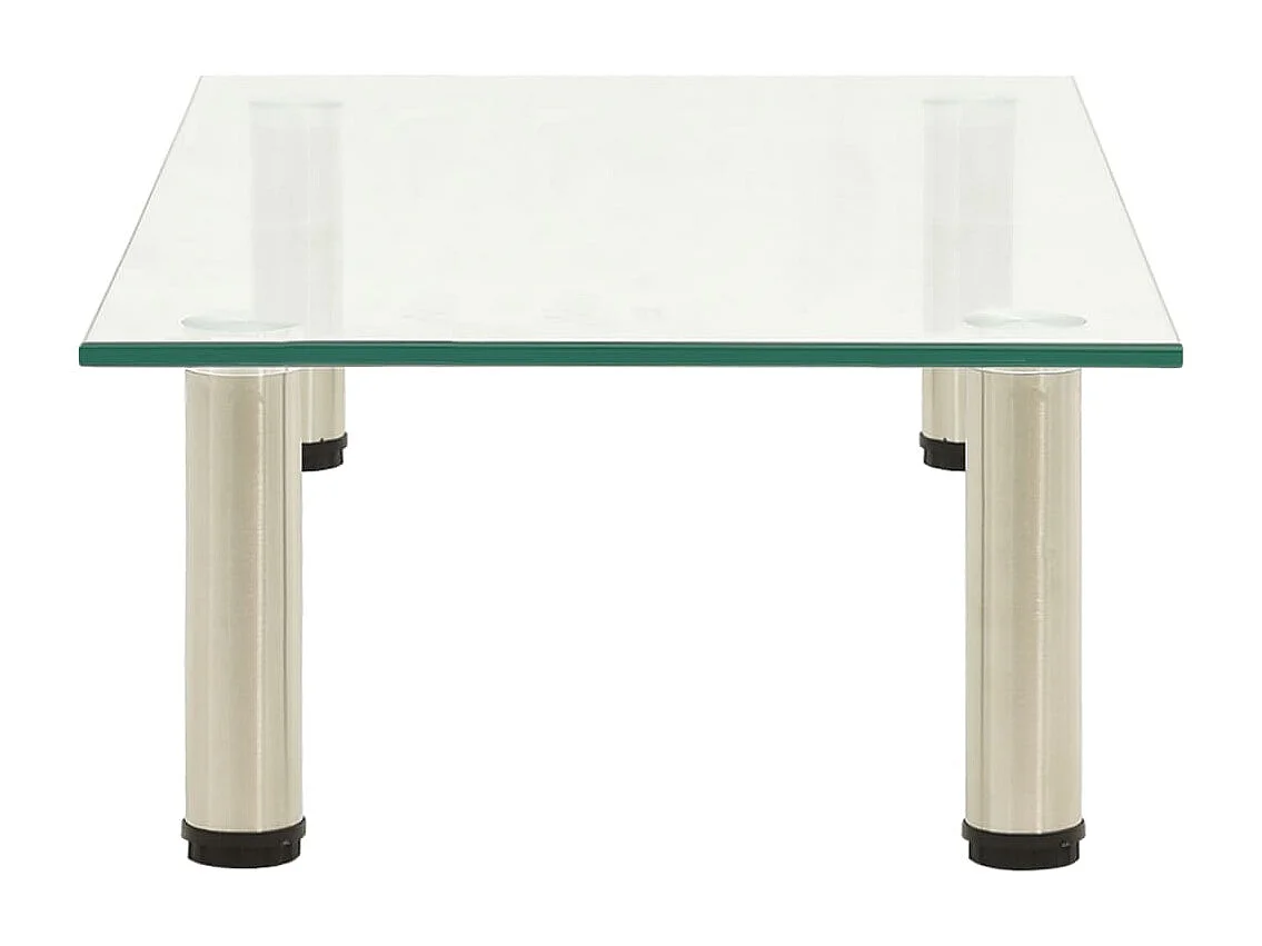 Élie 322763  TV Stand Transparent 60x35x17 cm Tempered Glass