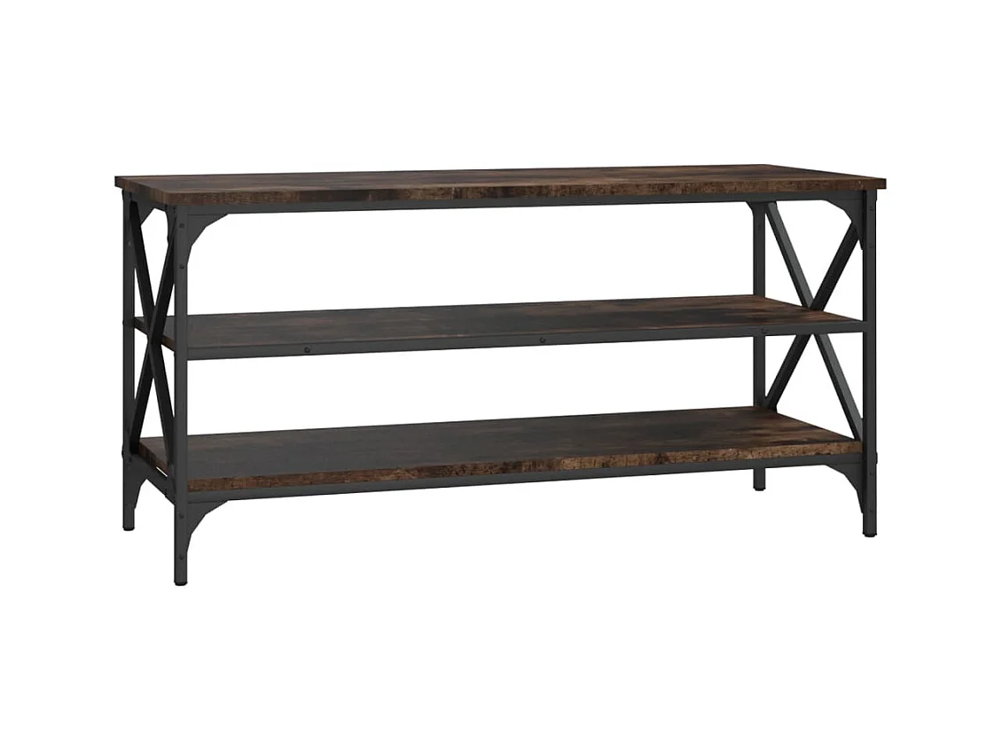 Othmane  Meuble TV Chêne fumé 100x40x50 cm Bois d'ingénierie