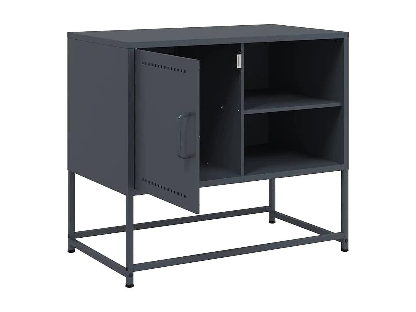 Hampden  Meuble TV anthracite 68x39x60,5 cm acier