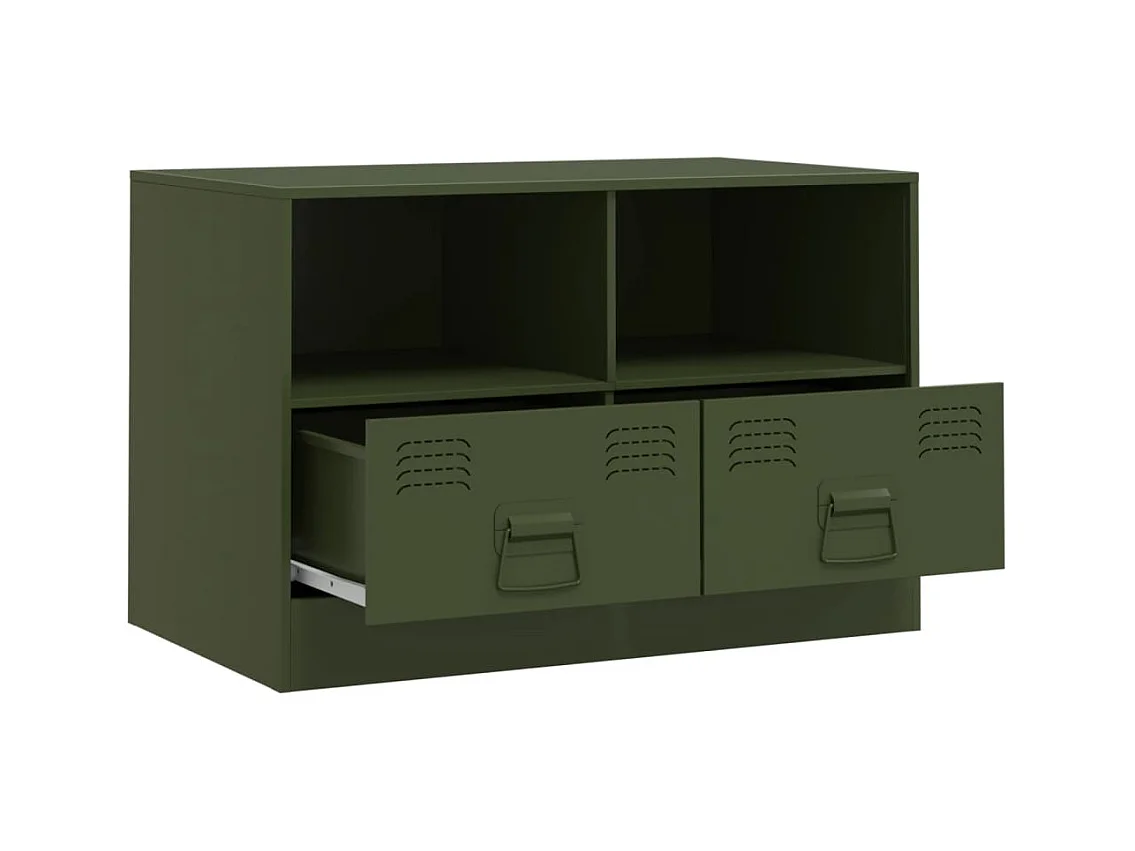 Amelie  Meuble TV vert olive 67x39x44 cm acier