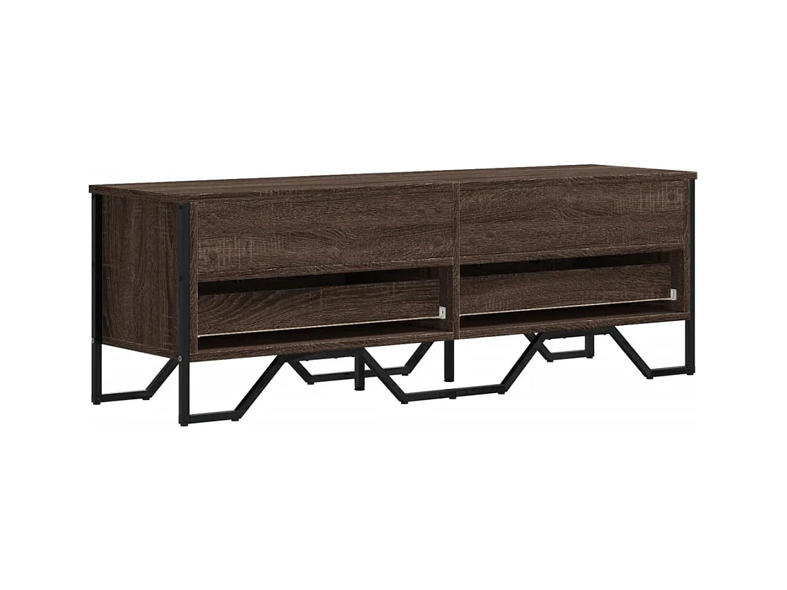 Henri-Jean  Meuble TV chêne marron 122x34x41 cm bois d'ingénierie