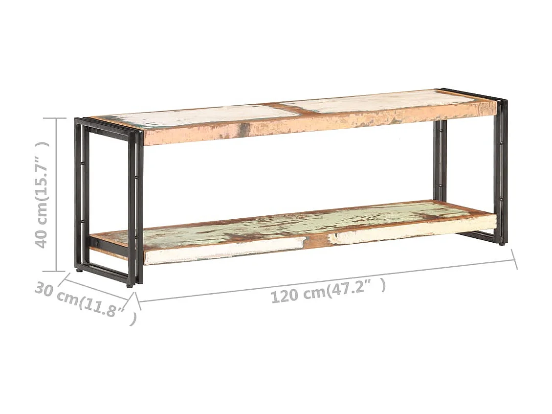 Clearfield  Tv-meubel 120x30x40 cm massief gerecycled hout
