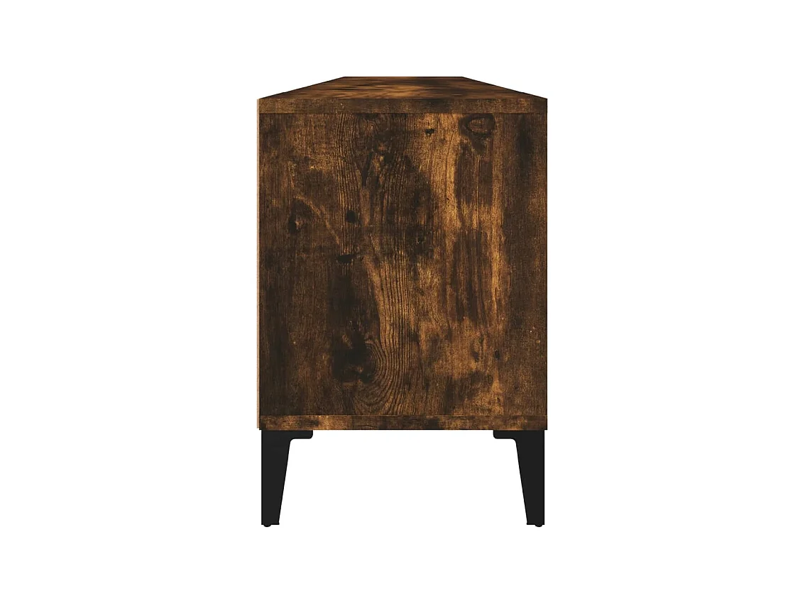 Simon-Pierre  Meuble TV chêne fumé 150x30x44,5 cm bois d'ingénierie