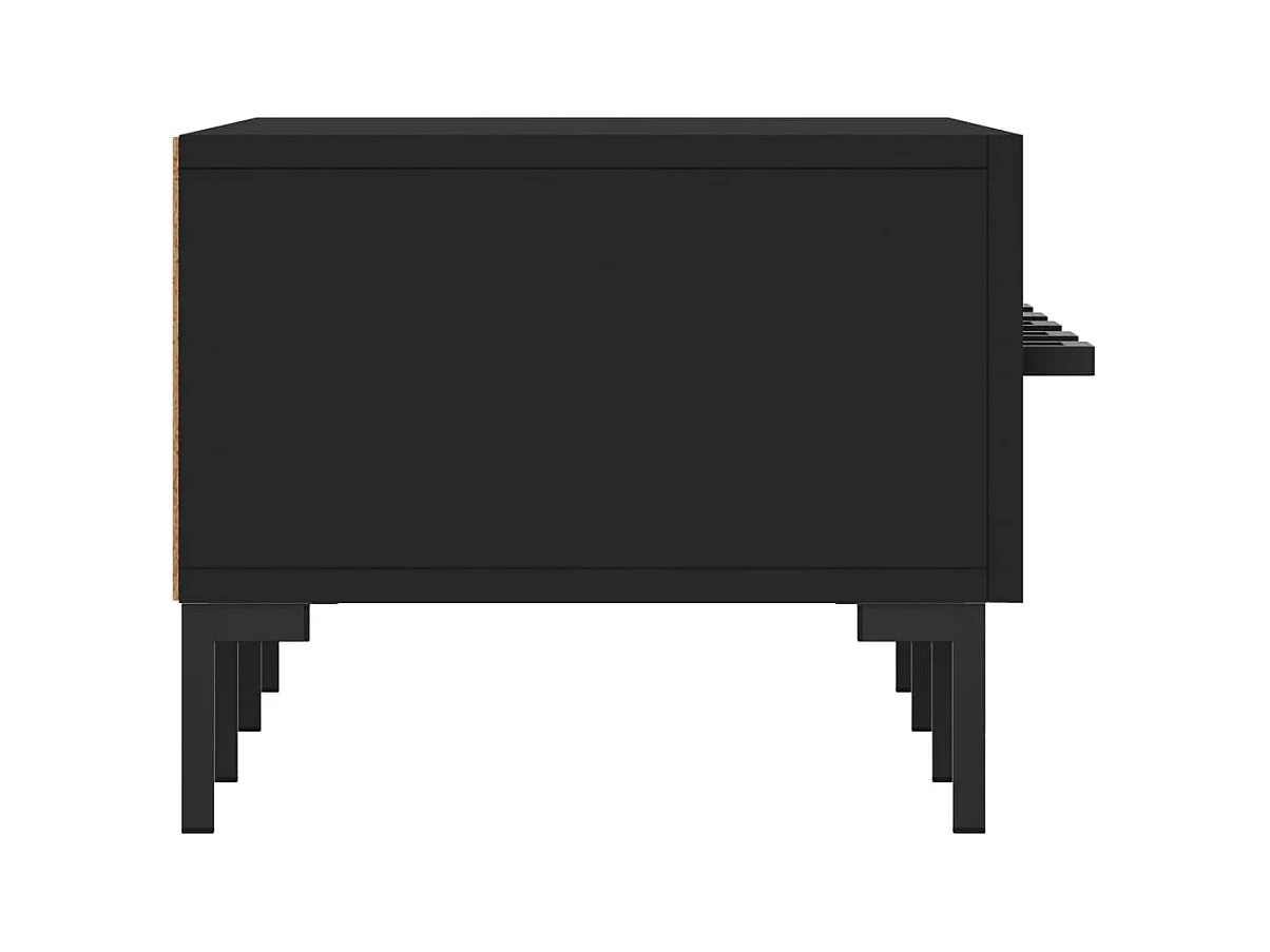 Yusufcan  Meuble TV noir 150x36x30 cm bois d'ingénierie