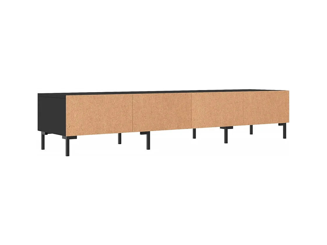 Yusufcan  Meuble TV noir 150x36x30 cm bois d'ingénierie