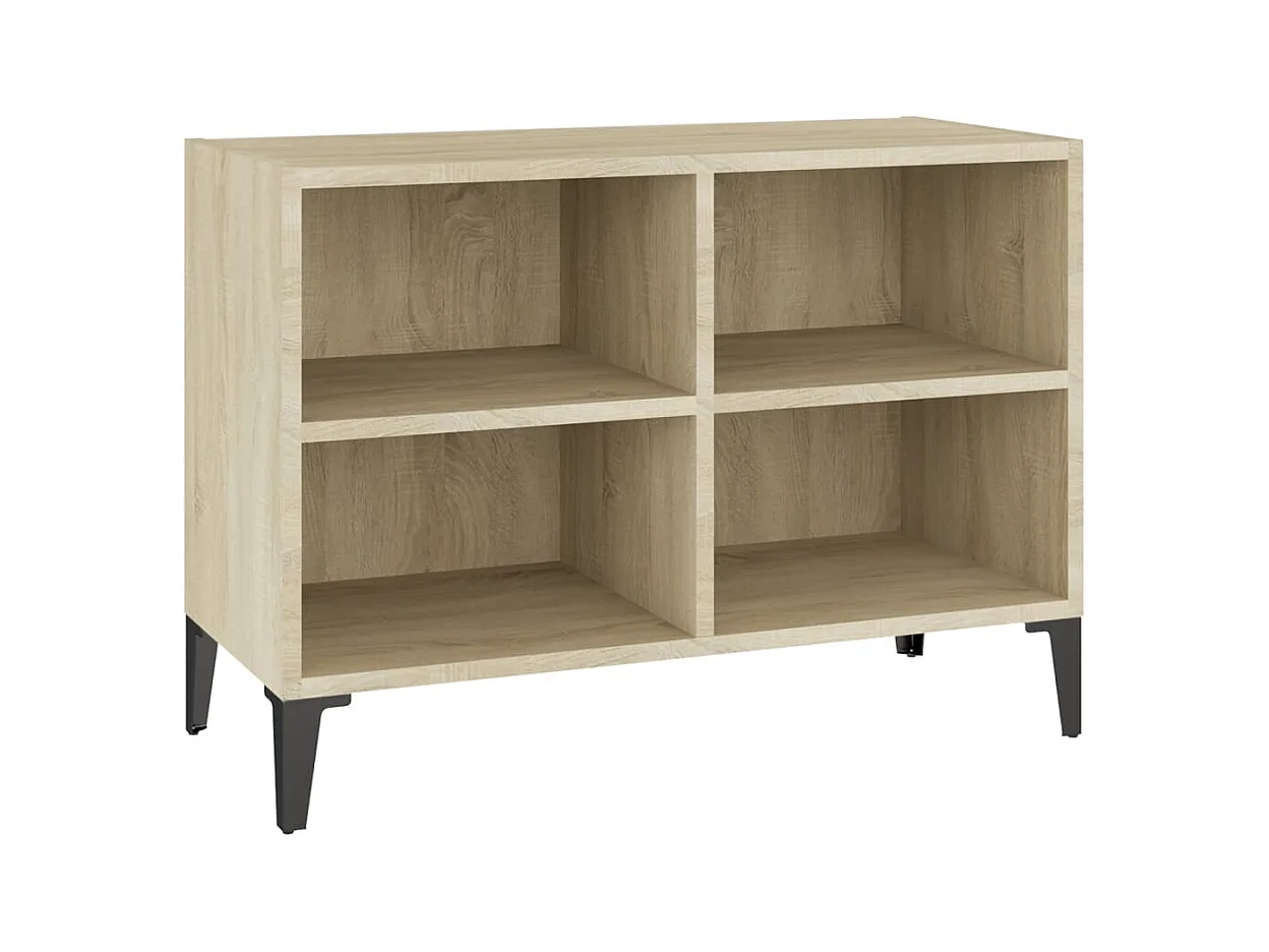 Eadestown  Meuble TV avec pieds en métal Chêne sonoma 69,5x30x50 cm