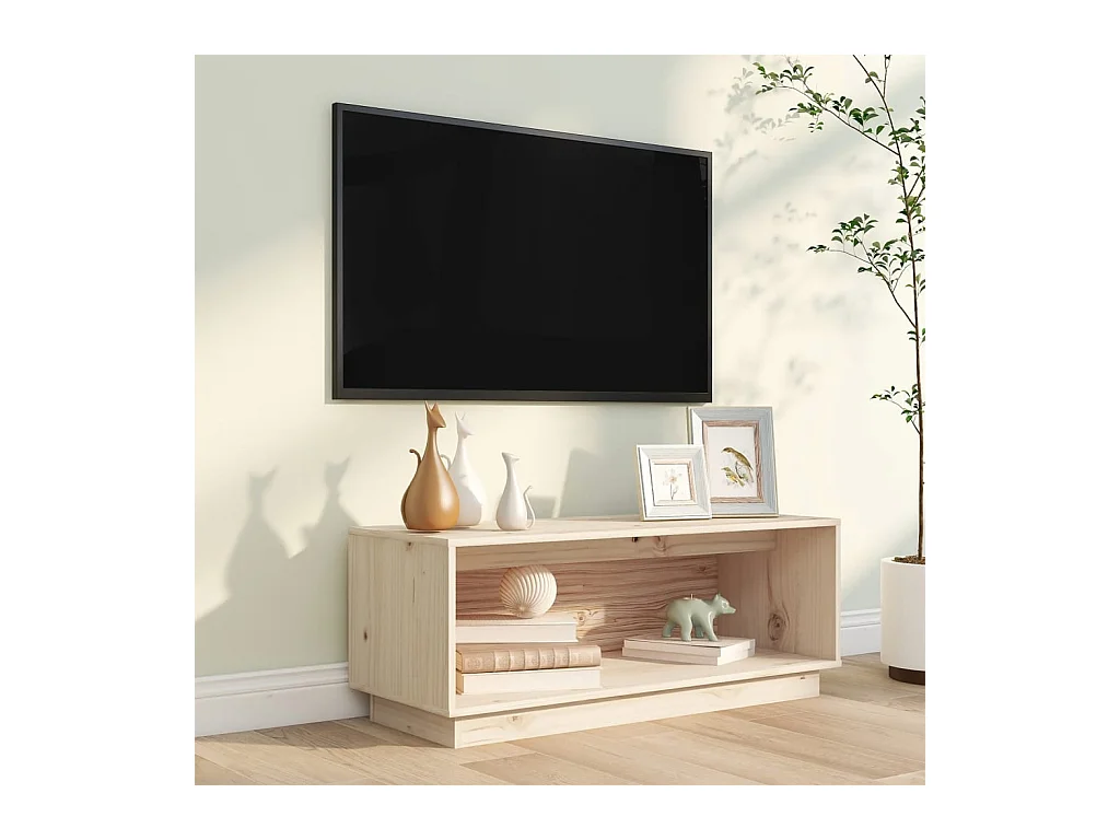 Lysira  Tv-meubel 90x35x35 cm massief grenenhout