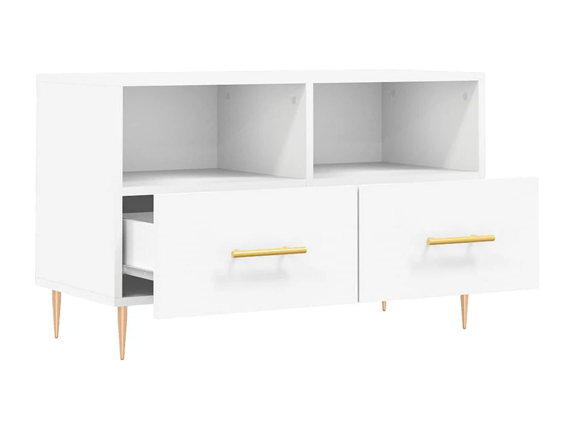 Oona  Meuble TV Blanc 80x36x50 cm Bois d'ingénierie