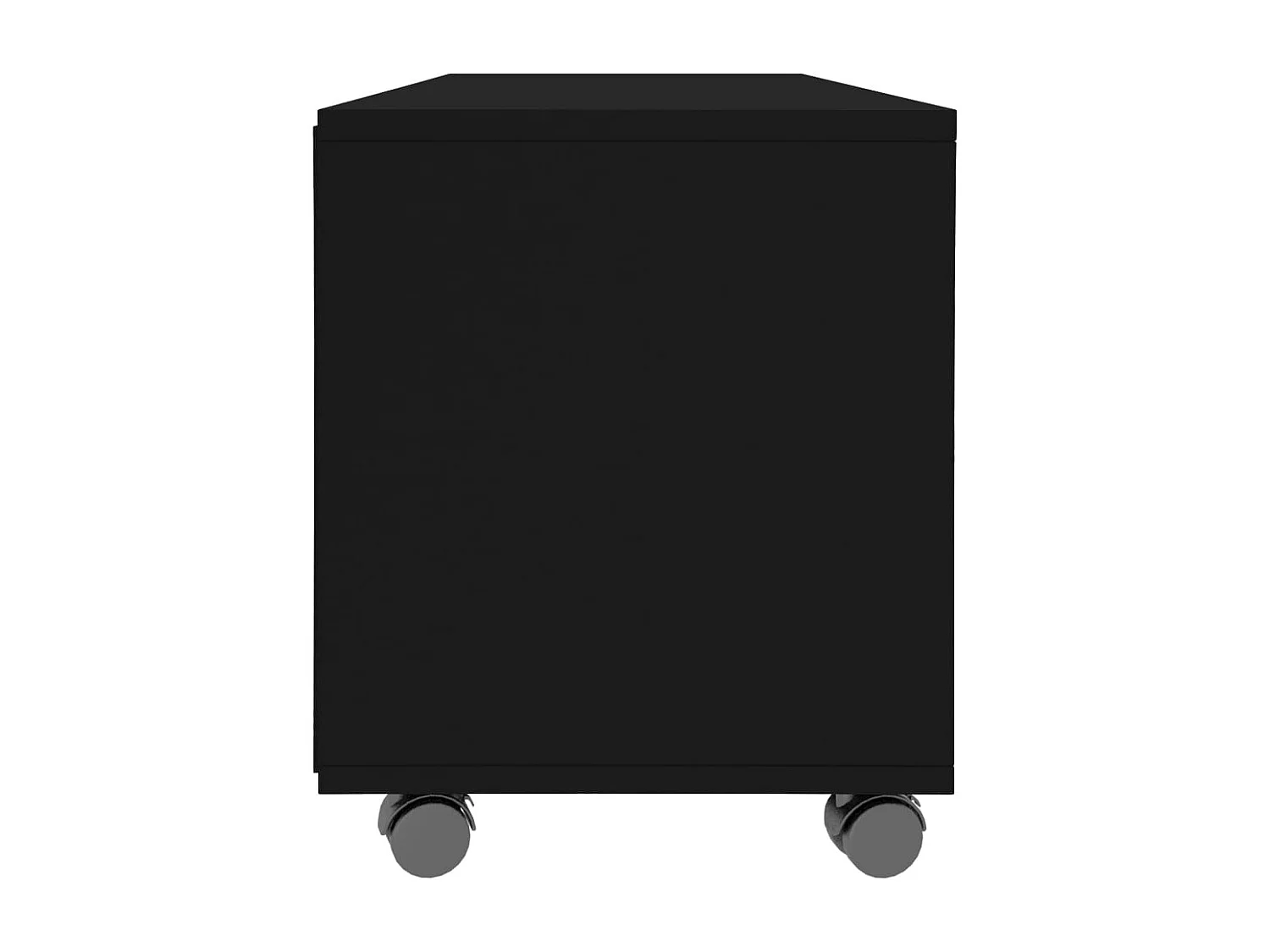 Yron  Meuble TV avec roulettes Noir 90x35x35 cm Bois d'ingénierie