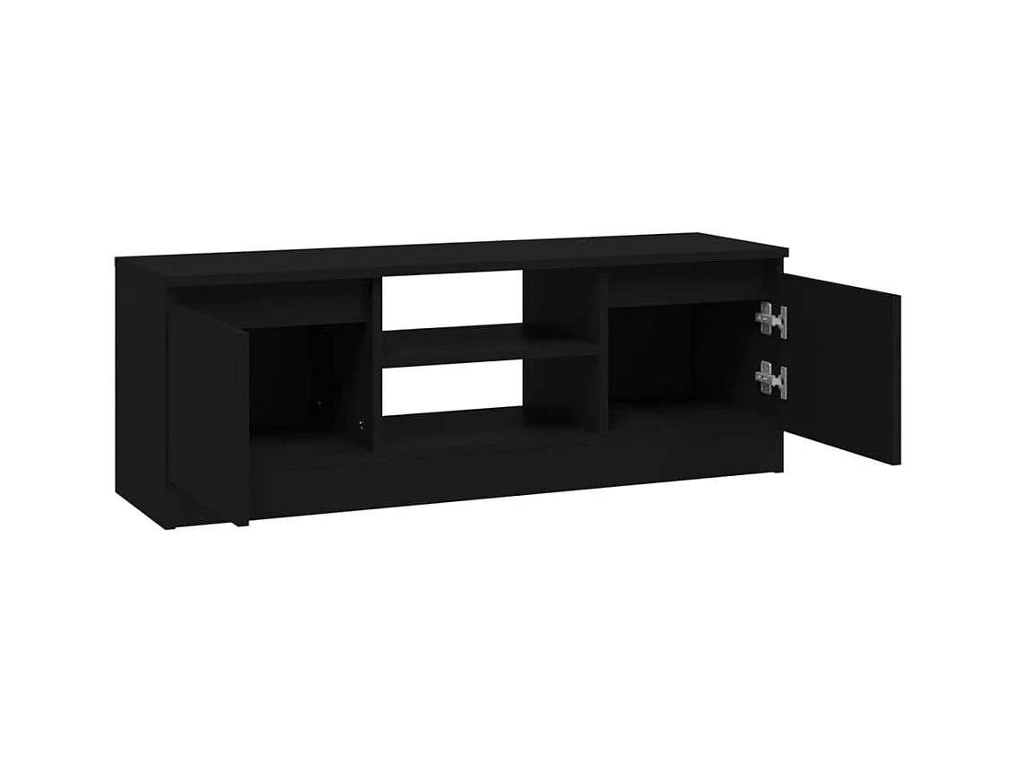Eugene  Mueble de TV con puerta negro 102x30x36 cm