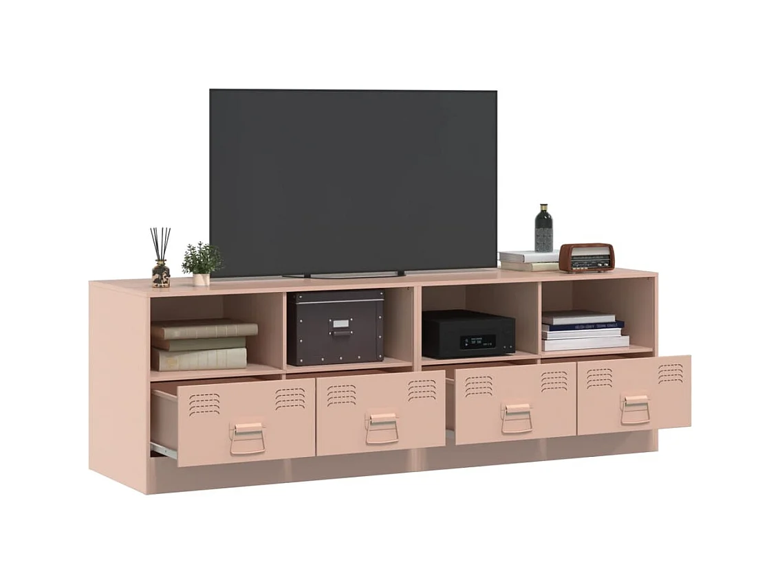 Amelie  Meubles TV 2 pcs rose 67x39x44 cm acier