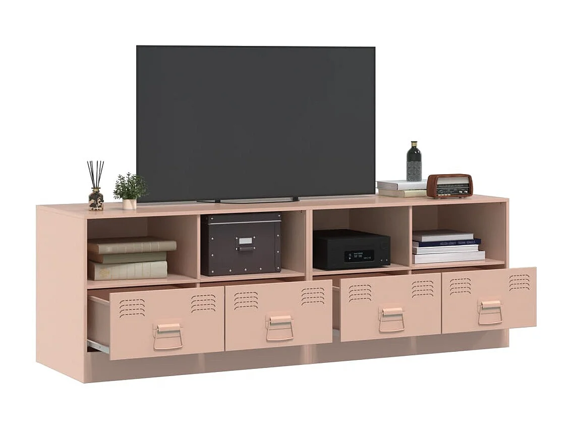 Amelie  Muebles para TV 2 unidades acero rosa 67x39x44 cm