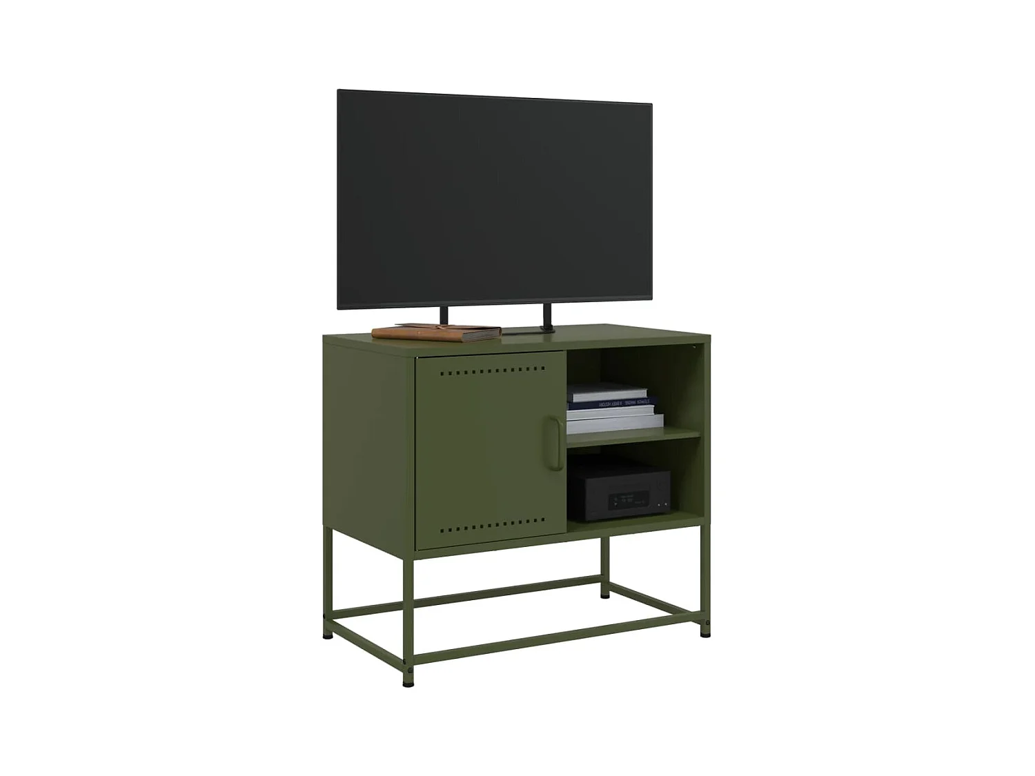 Lysri  Meuble TV jaune moutarde 100,5x39x60,5 cm acier